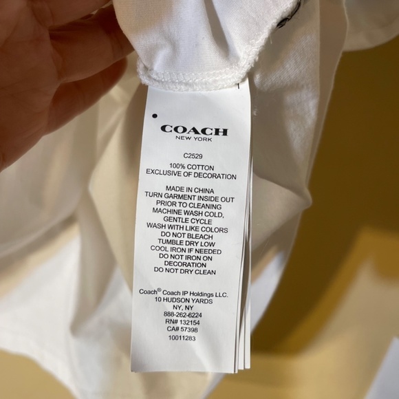 Coach White Sleeveless Top with Floral Design all cotton - Picture 6 of 9